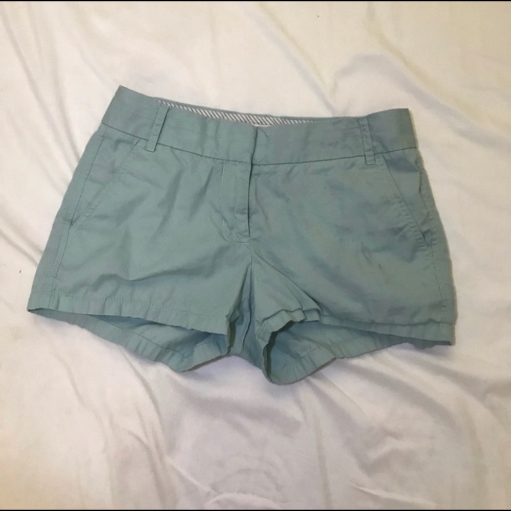 j. crew teal shorts